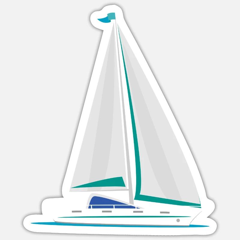 Sail - Sticker size S (10 x 10 cm) - white matte