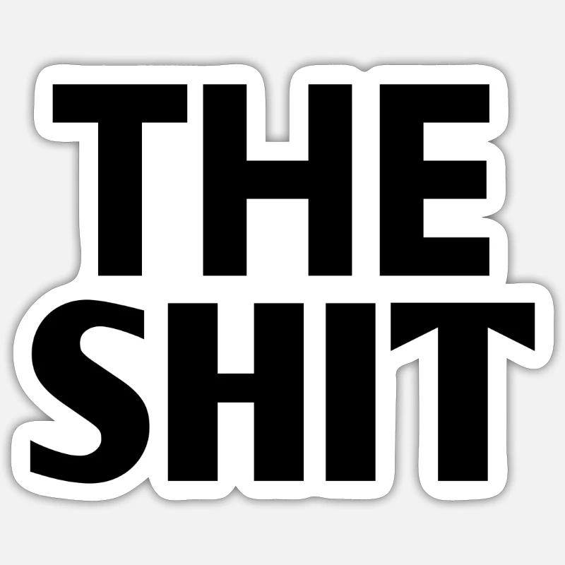 THE SHIT - Sticker size S (10 x 10 cm) - white matte
