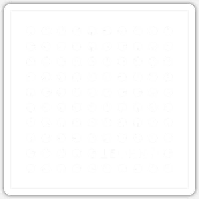 Tech Techno - Sticker Größe S (10 x 10 cm) - Mattweiß