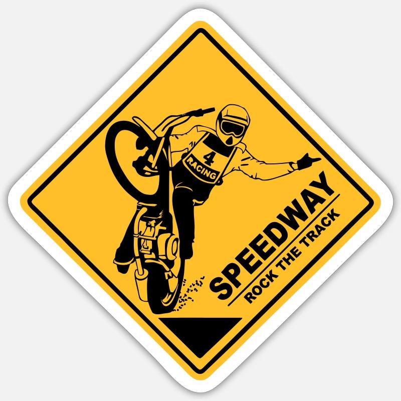 Speedway - Sticker Größe S (10 x 10 cm) - Mattweiß