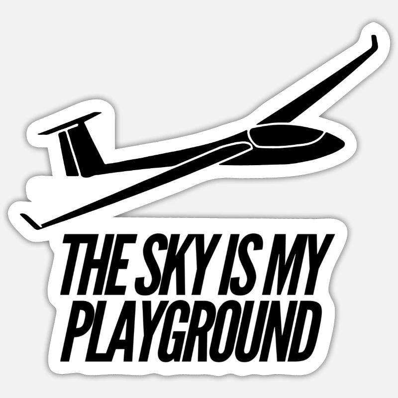 Planeur Planeur Idée de cadeau Sticker taille S (10 x 10 cm)