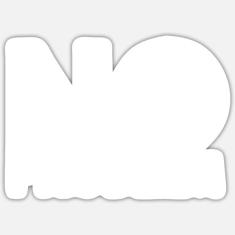 No Problem - Sticker Größe S (10 x 10 cm) - Mattweiß