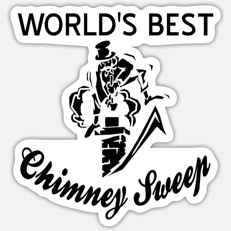 ramoneur - Sticker taille S (10 x 10 cm) - blanc mat
