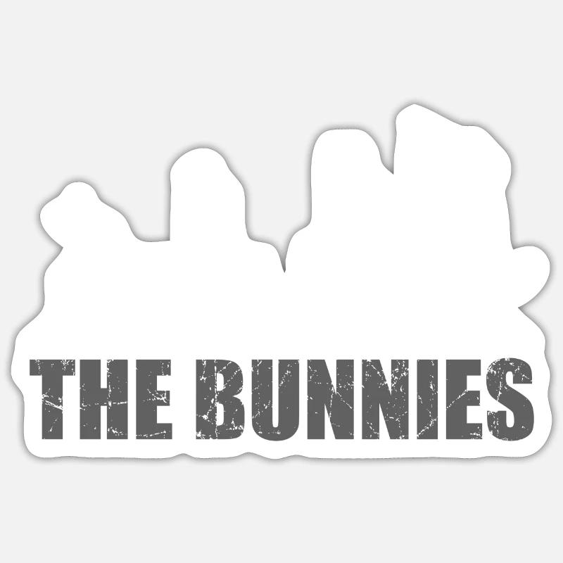 Lapin lapin - Sticker taille S (10 x 10 cm) - blanc mat