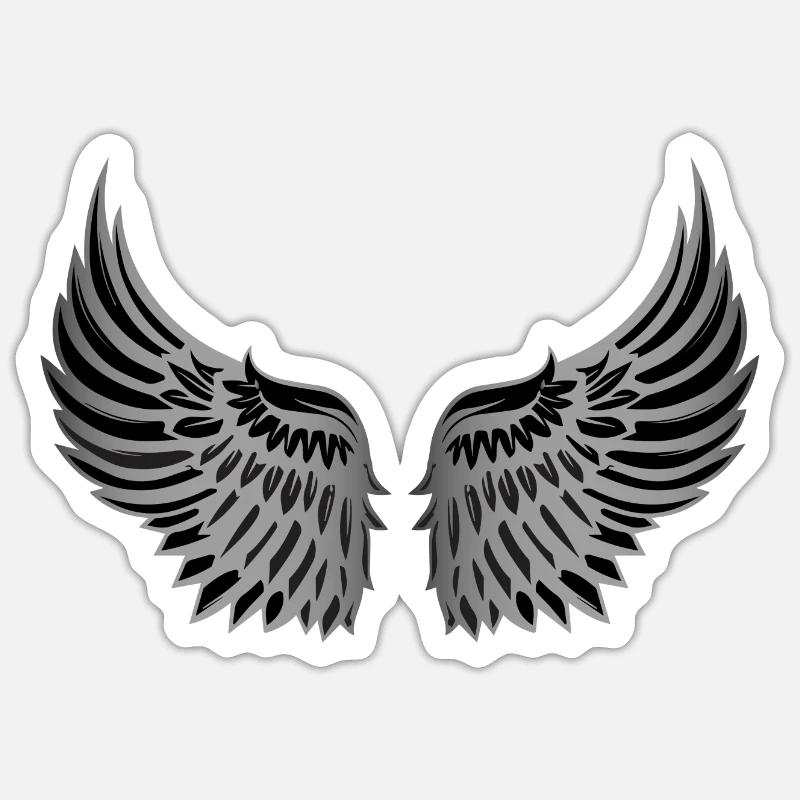 Wing Wing Wings - Sticker size S (10 x 10 cm) - white matte