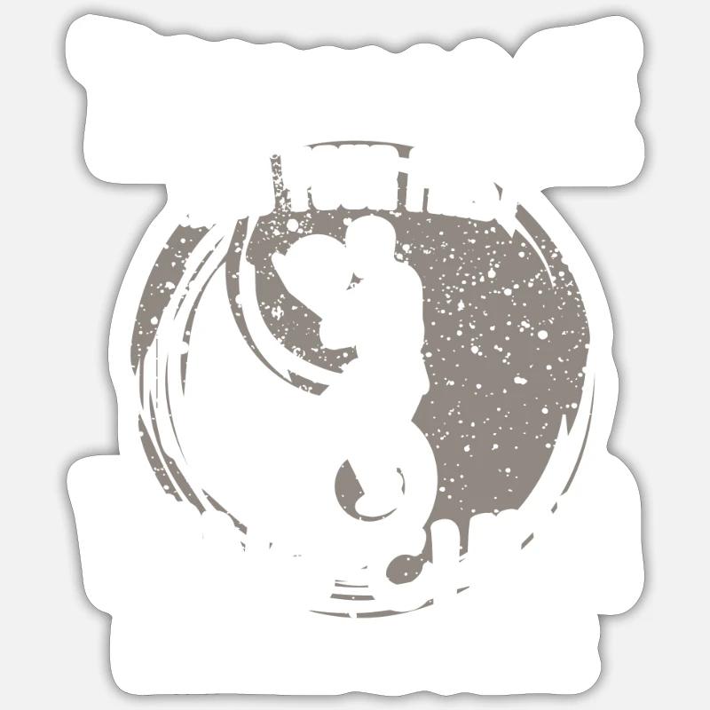 Wing Chun - Sticker taille S (10 x 10 cm) - blanc mat