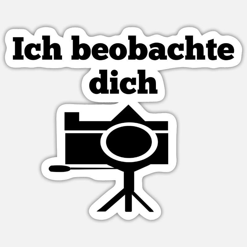 Je te regarde - Sticker taille S (10 x 10 cm) - blanc mat