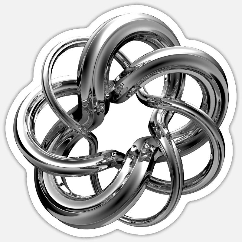 nœuds de Chrome - Sticker taille S (10 x 10 cm) - blanc mat