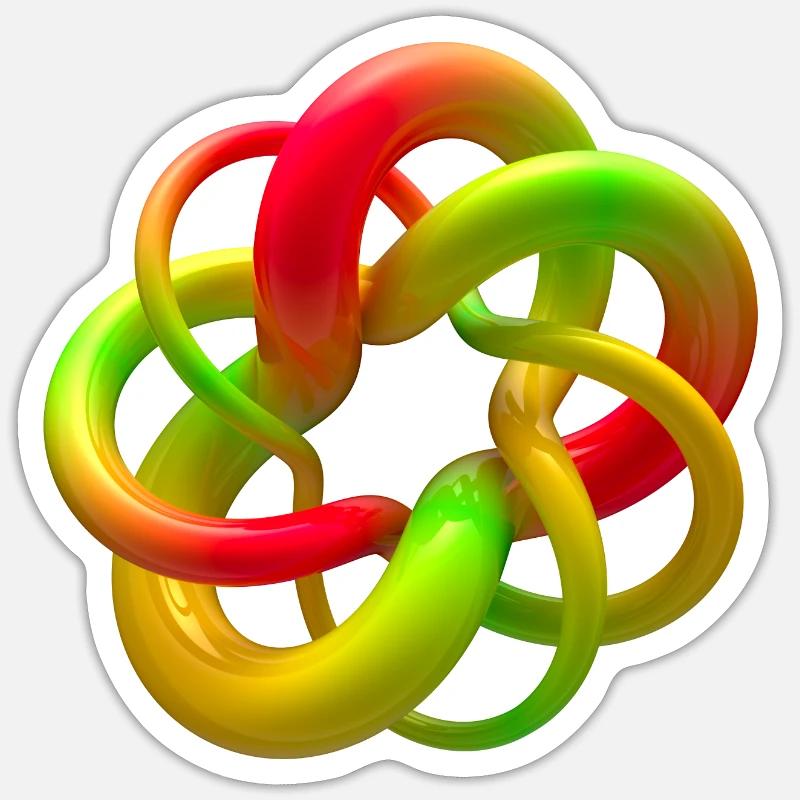Candy Knot 2 - Sticker taille S (10 x 10 cm) - blanc mat