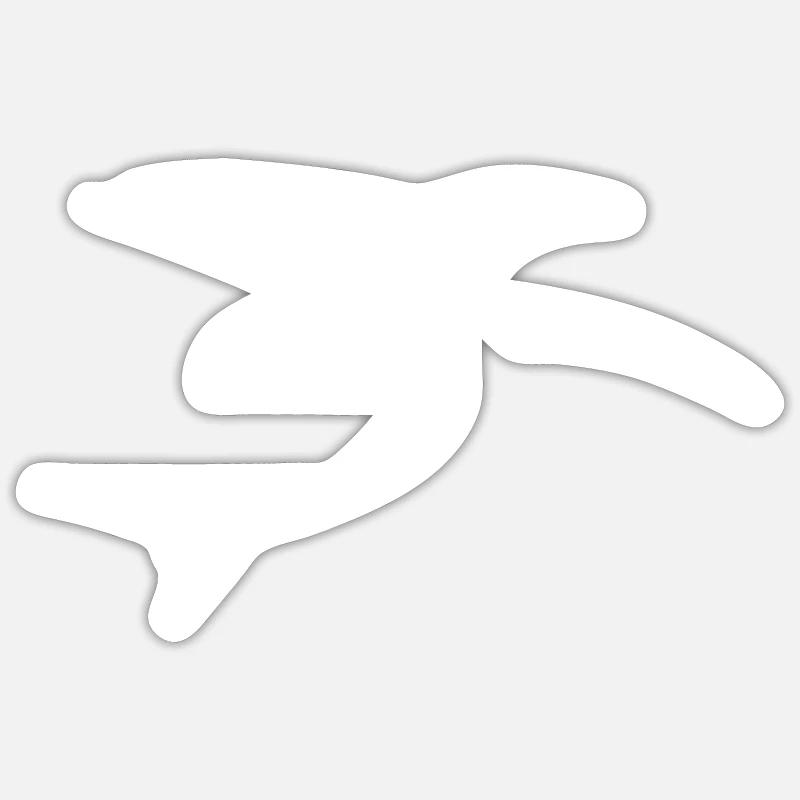 shark - Sticker size S (10 x 10 cm) - white matte