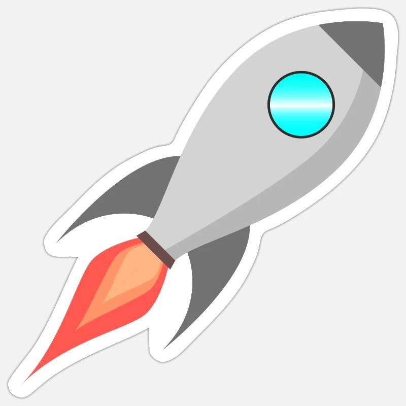 Rakete Rocket space Raumfahrt Sticker Größe S (10 x 10 cm)