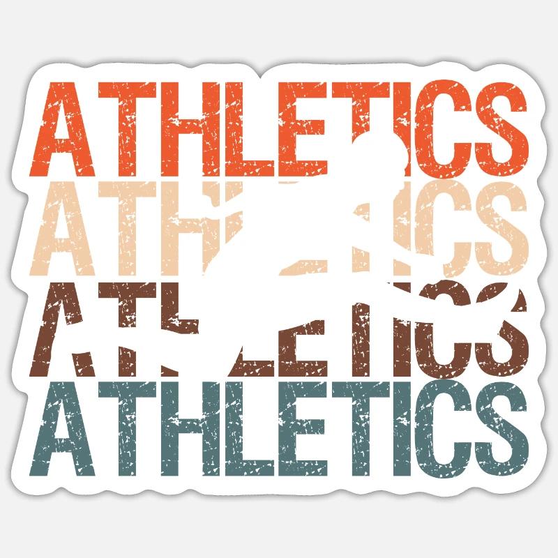 Athlétisme Athlétisme - Sticker taille S (10 x 10 cm) - blanc mat