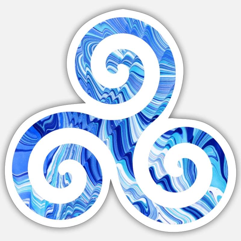 keltisches symbol 1 e 80 - Sticker Größe S (10 x 10 cm) - Mattweiß