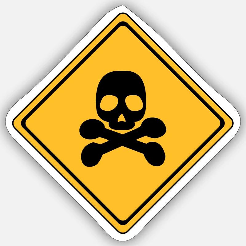 Danger, signe de danger * Sticker taille S (10 x 10 cm)