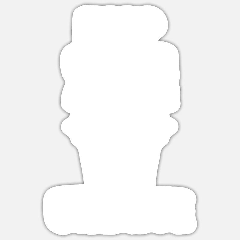 Giraffe - Sticker Größe S (10 x 10 cm) - Mattweiß