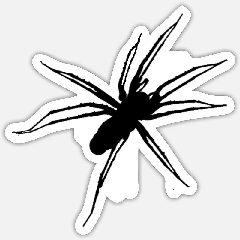 araignée - Sticker taille S (10 x 10 cm) - blanc mat
