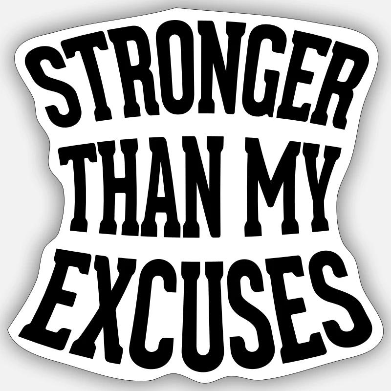 Strong - Sticker size S (10 x 10 cm) - white matte