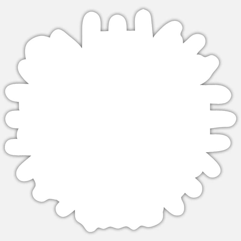 Vegvisir blanc - Sticker taille S (10 x 10 cm) - blanc mat