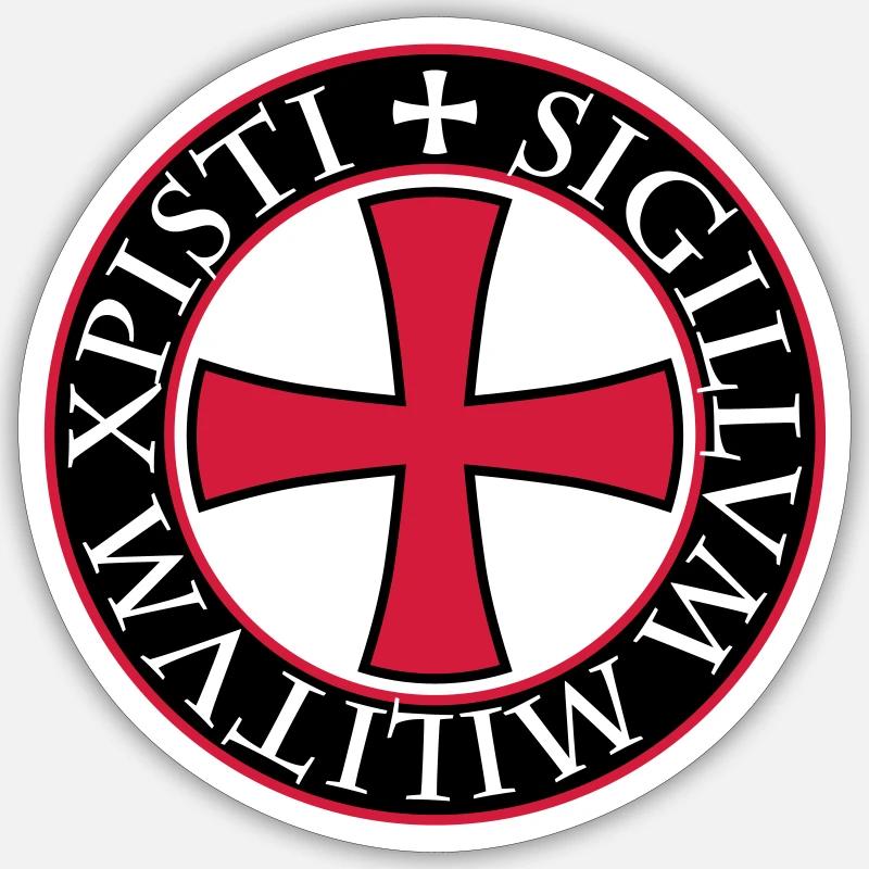 27 Tempelritter Templer Kreuz Spruch Mittelalter Sticker Größe S (10 x 10 cm)