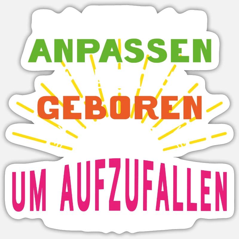 Auffallen - Sticker Größe S (10 x 10 cm) - Mattweiß