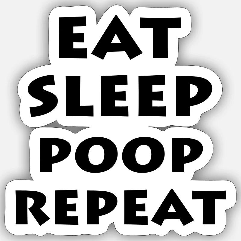 Poop - Sticker size S (10 x 10 cm) - white matte