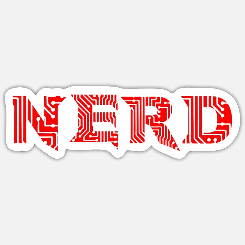 Computer nerd - Sticker size S (10 x 10 cm) - white matte