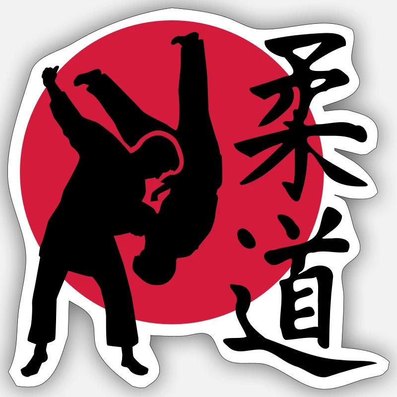 Judo - Sticker size S (10 x 10 cm) - white matte