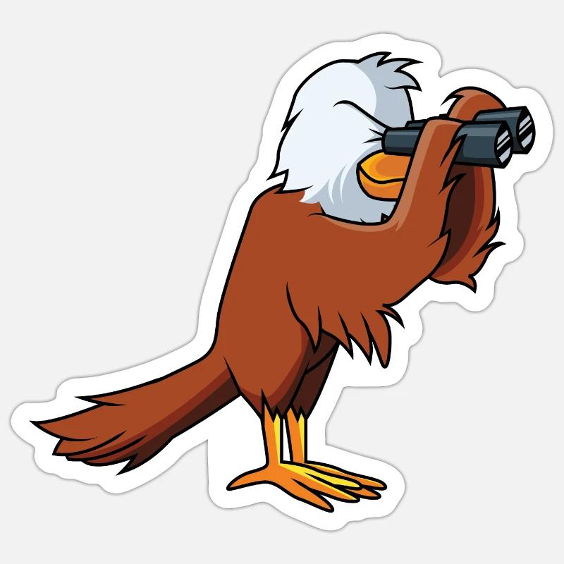 With eagle eyes Sticker size S (10 x 10 cm)