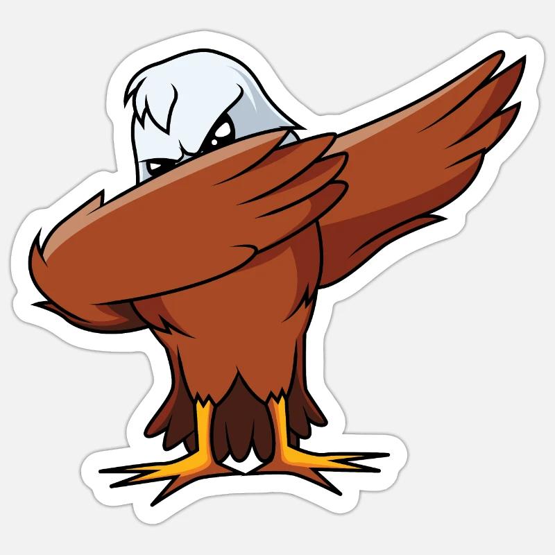 The eagle is FLY - Sticker size S (10 x 10 cm) - white matte