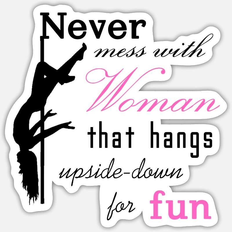 Pole dance - Sticker taille S (10 x 10 cm) - blanc mat