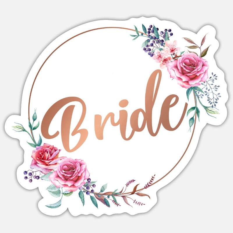 Bride JGA - Sticker Größe S (10 x 10 cm) - Mattweiß