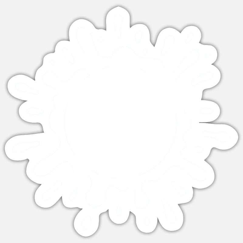 Ferme d'élevage de vaches - Sticker taille S (10 x 10 cm) - blanc mat