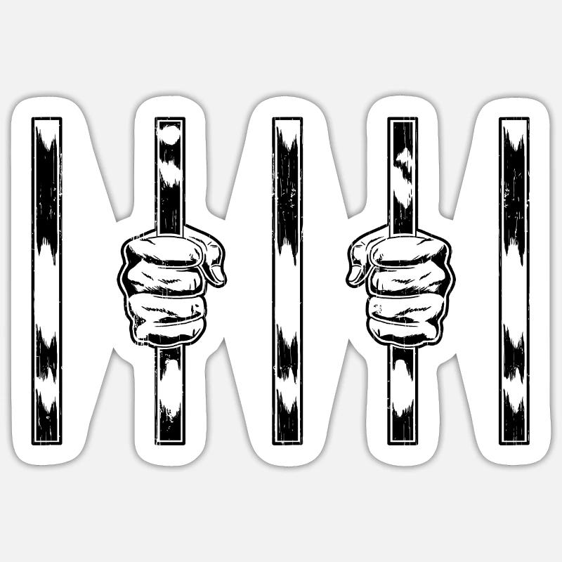 Prison - Sticker size S (10 x 10 cm) - white matte
