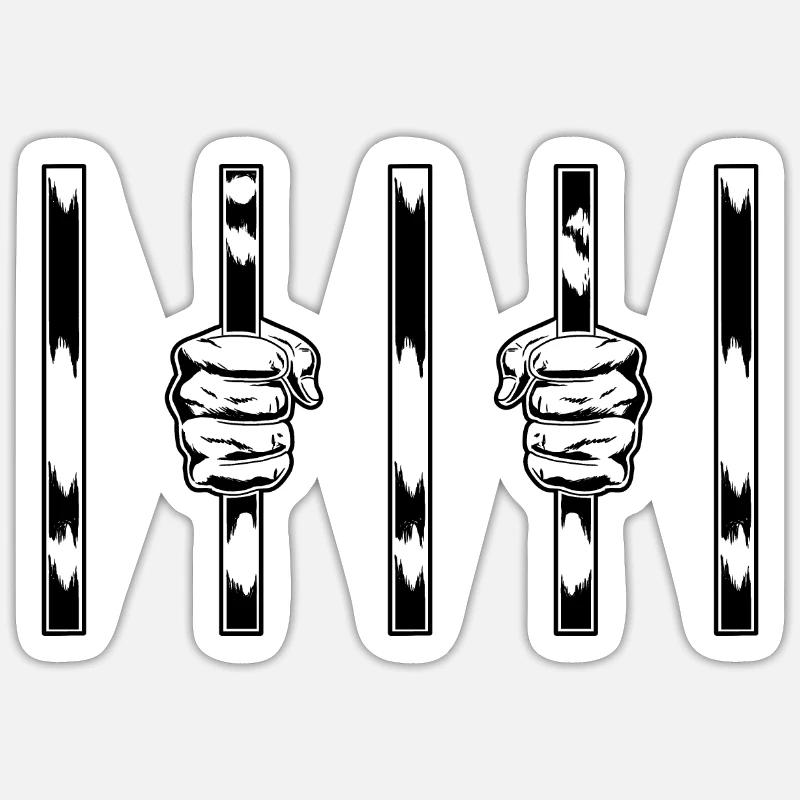 Prison - Sticker size S (10 x 10 cm) - white matte