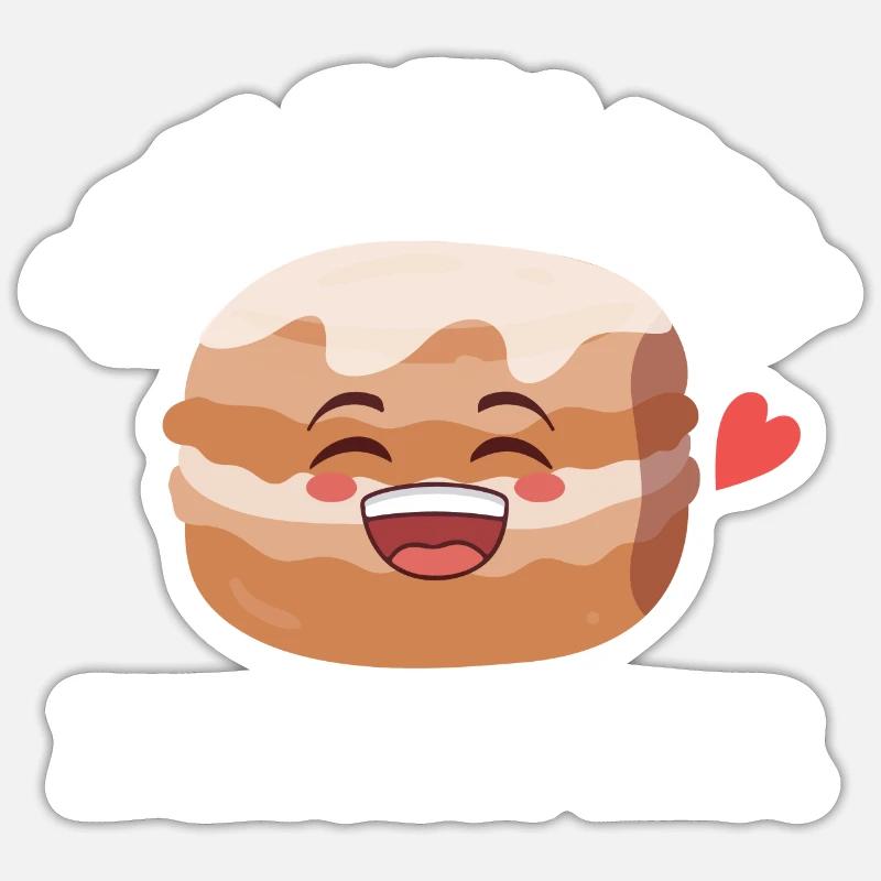 Ich bin ein Berliner Krapfen Doughnut - Sticker Größe S (10 x 10 cm) - Mattweiß