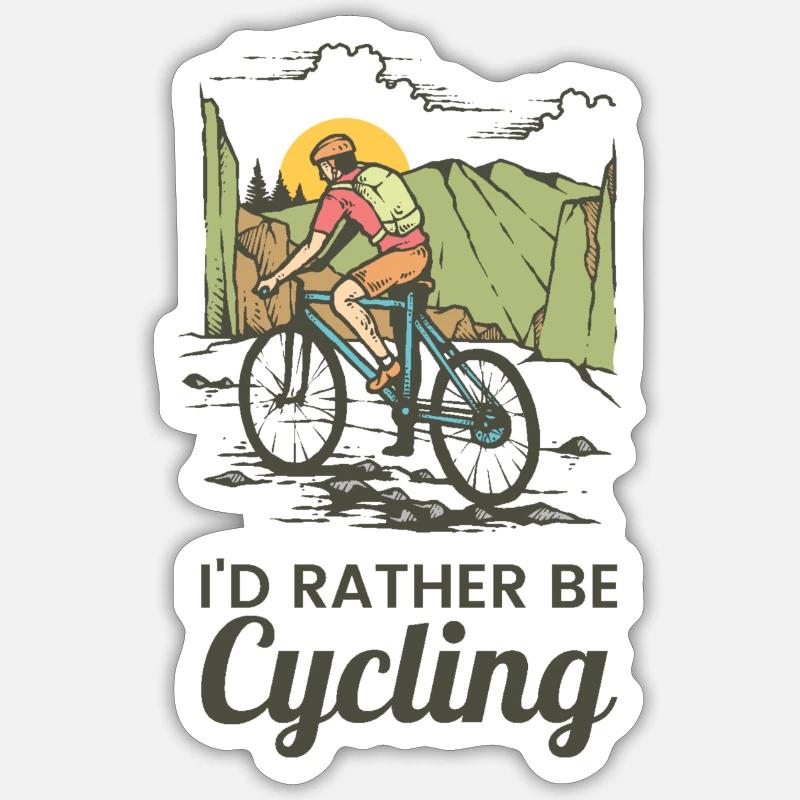 cycle - Sticker size S (10 x 10 cm) - white matte