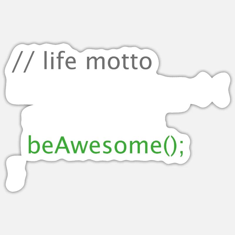 Computer Science Nerd Geek Programmer Life Motto Sticker size S (10 x 10 cm)