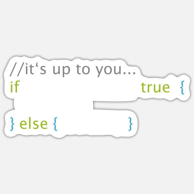 Informatique Nerd Geek Code programmeur Sticker taille S (10 x 10 cm)