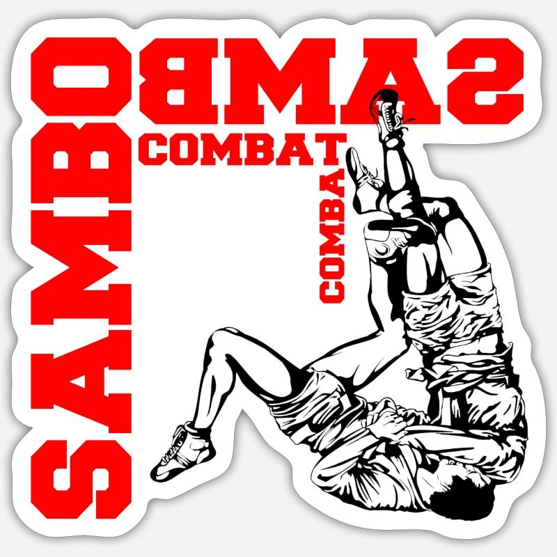 Sambo - Sticker Größe S (10 x 10 cm) - Mattweiß