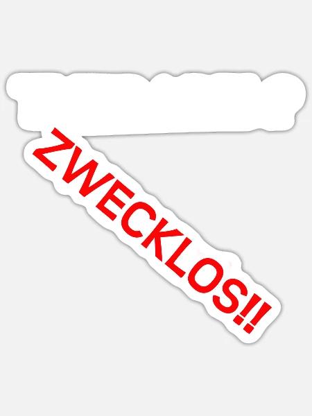 Therapie zwecklos - Sticker Größe S (10 x 10 cm) - Mattweiß