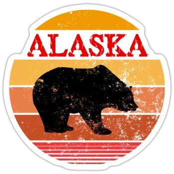 Alaska - Sticker taille S (10 x 10 cm) - blanc mat - Devant