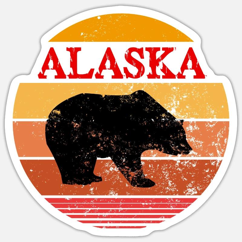 Alaska - Sticker taille S (10 x 10 cm) - blanc mat