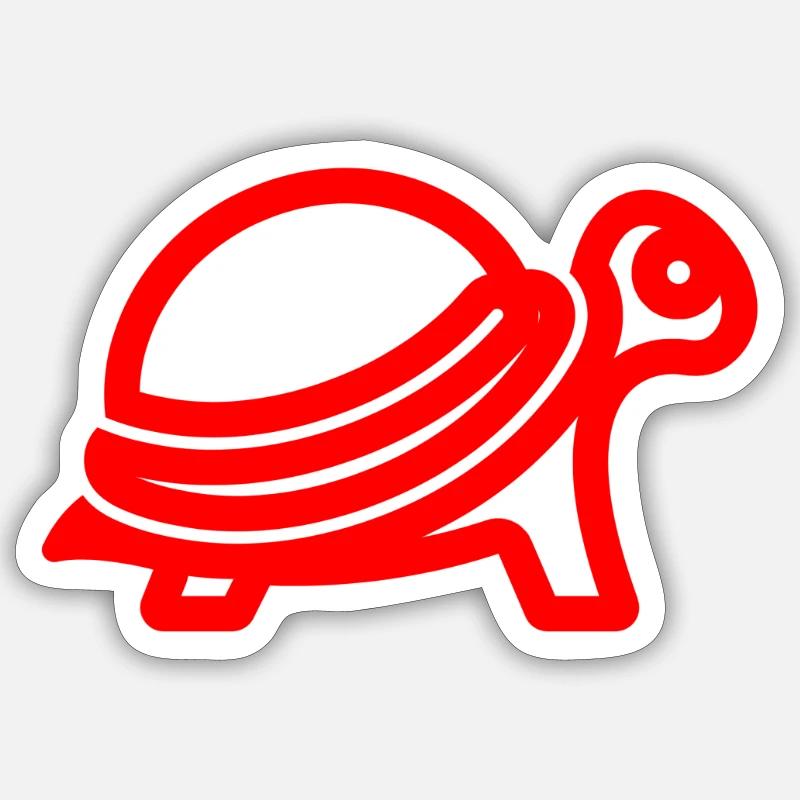 Turtle - Sticker size S (10 x 10 cm) - white matte