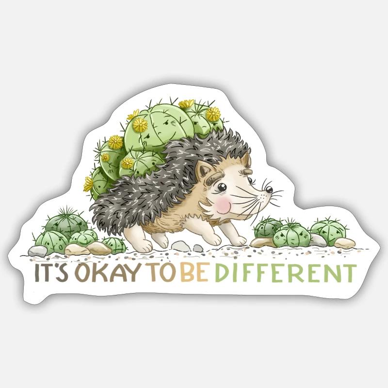 Sois différent - Sticker taille S (10 x 10 cm) - blanc mat