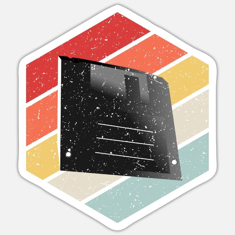 Diskette Floppy Disk - Sticker size S (10 x 10 cm) - white matte
