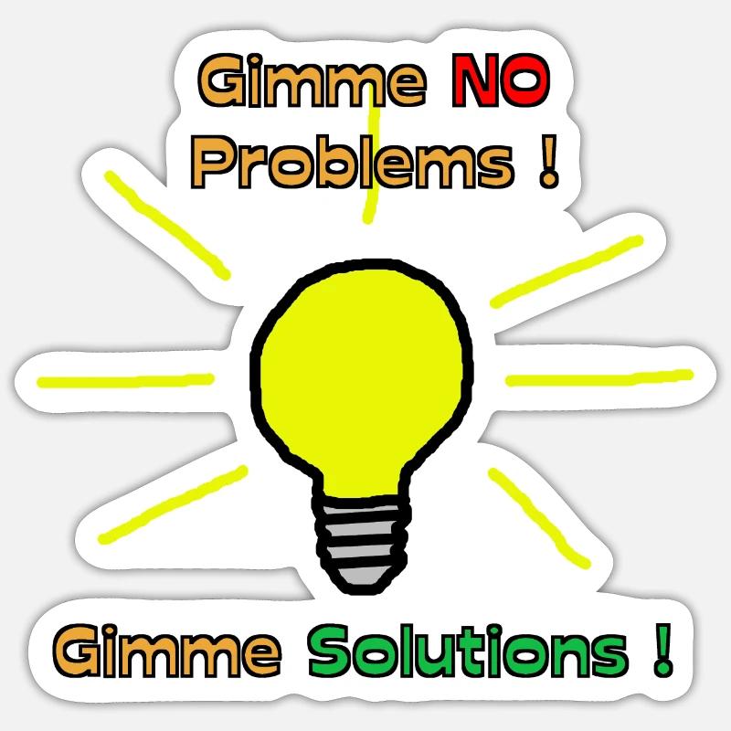 Problem Lösung - Sticker Größe S (10 x 10 cm) - Mattweiß