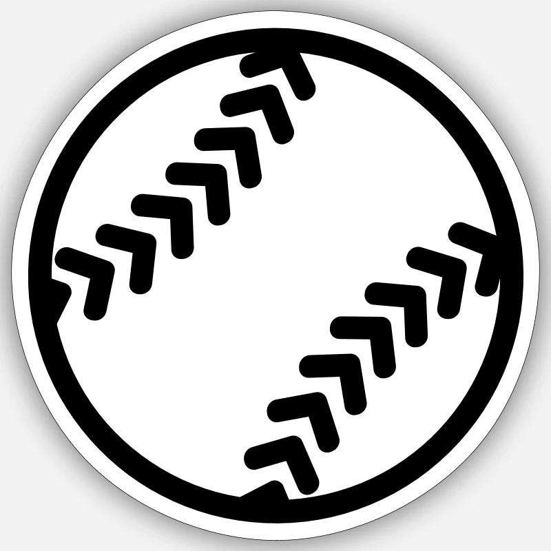 Softball - Sticker taille S (10 x 10 cm) - blanc mat