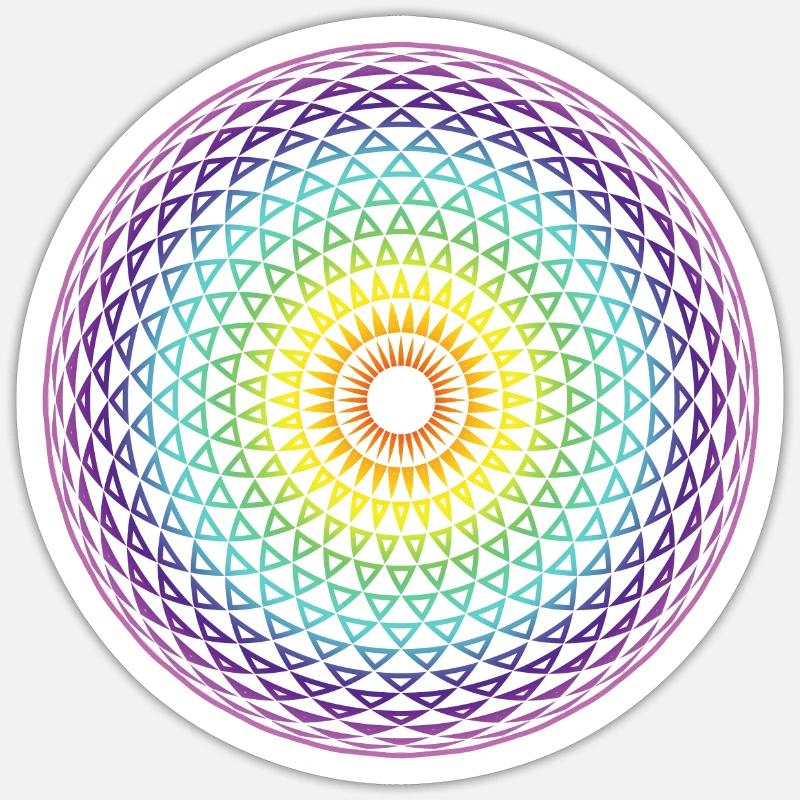 Torus Yantra - Sticker taille S (10 x 10 cm) - blanc mat
