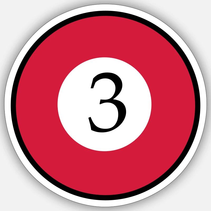 billard - Sticker taille S (10 x 10 cm) - blanc mat