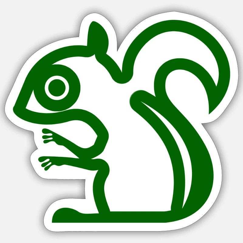 Eichhörnchen Sticker Größe S (10 x 10 cm)